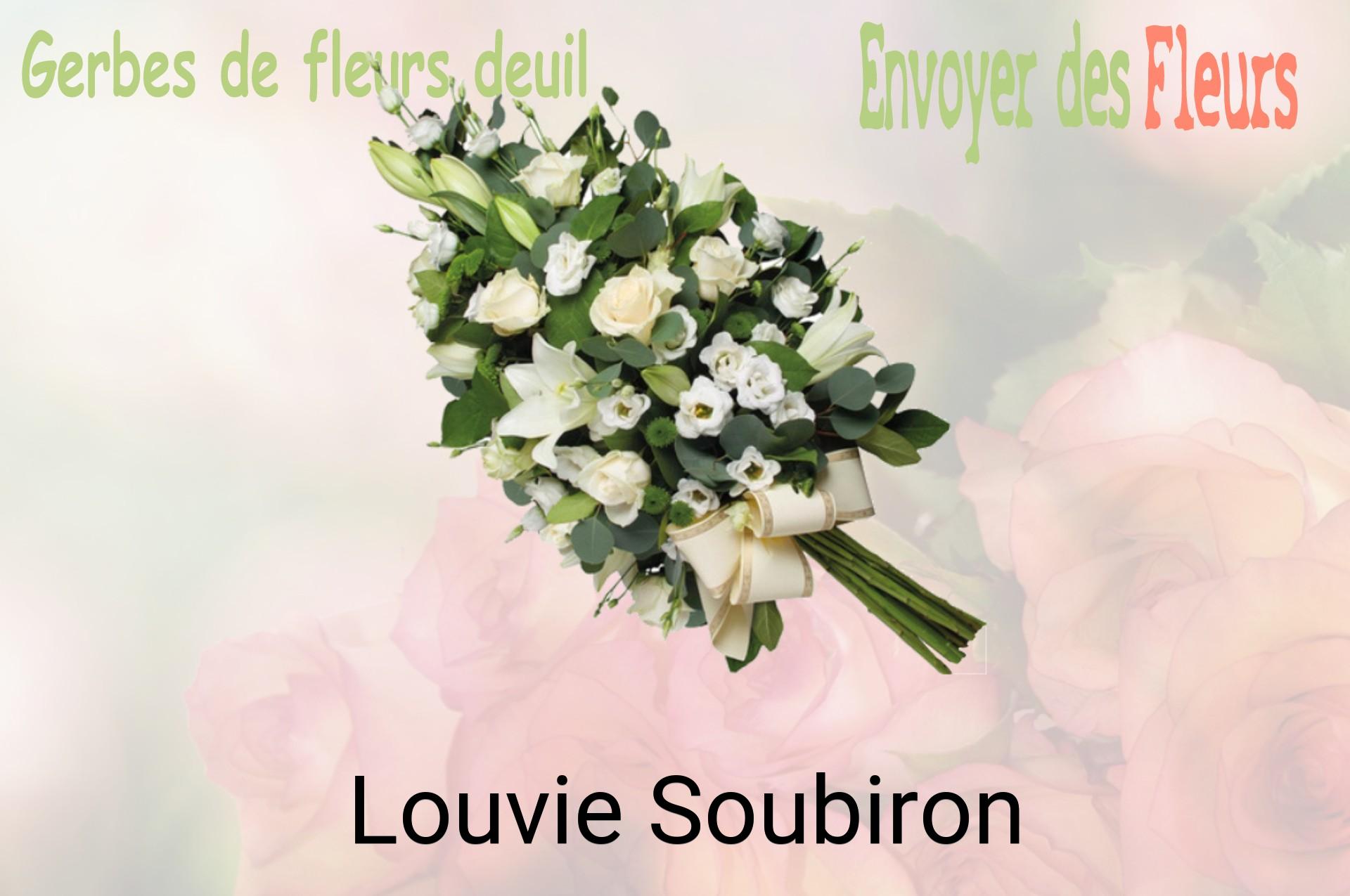 Gerbe de fleurs de deuil livrée à Louvie-Soubiron